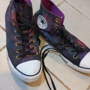 Purple floral converse